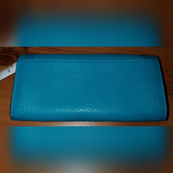 Coach Swagger Slim Envelope Wallet Turquoise - Picture 2 of 10